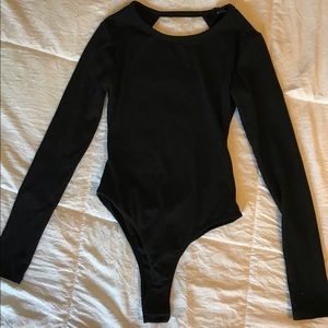 Brand new ribbed open-back bodysuit